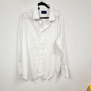 #217 David Donahue men's dress shirt size 18.5  34/35